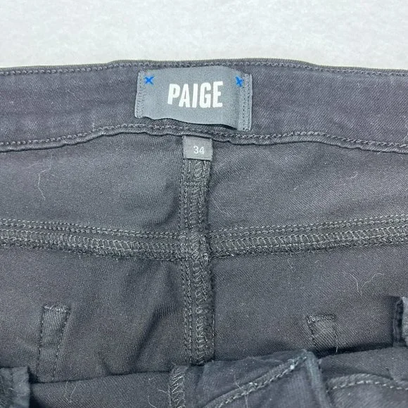 Paige Jeans Womens 34 Black Skinny HOXTON Ankle Stretch - Picture 3 of 11